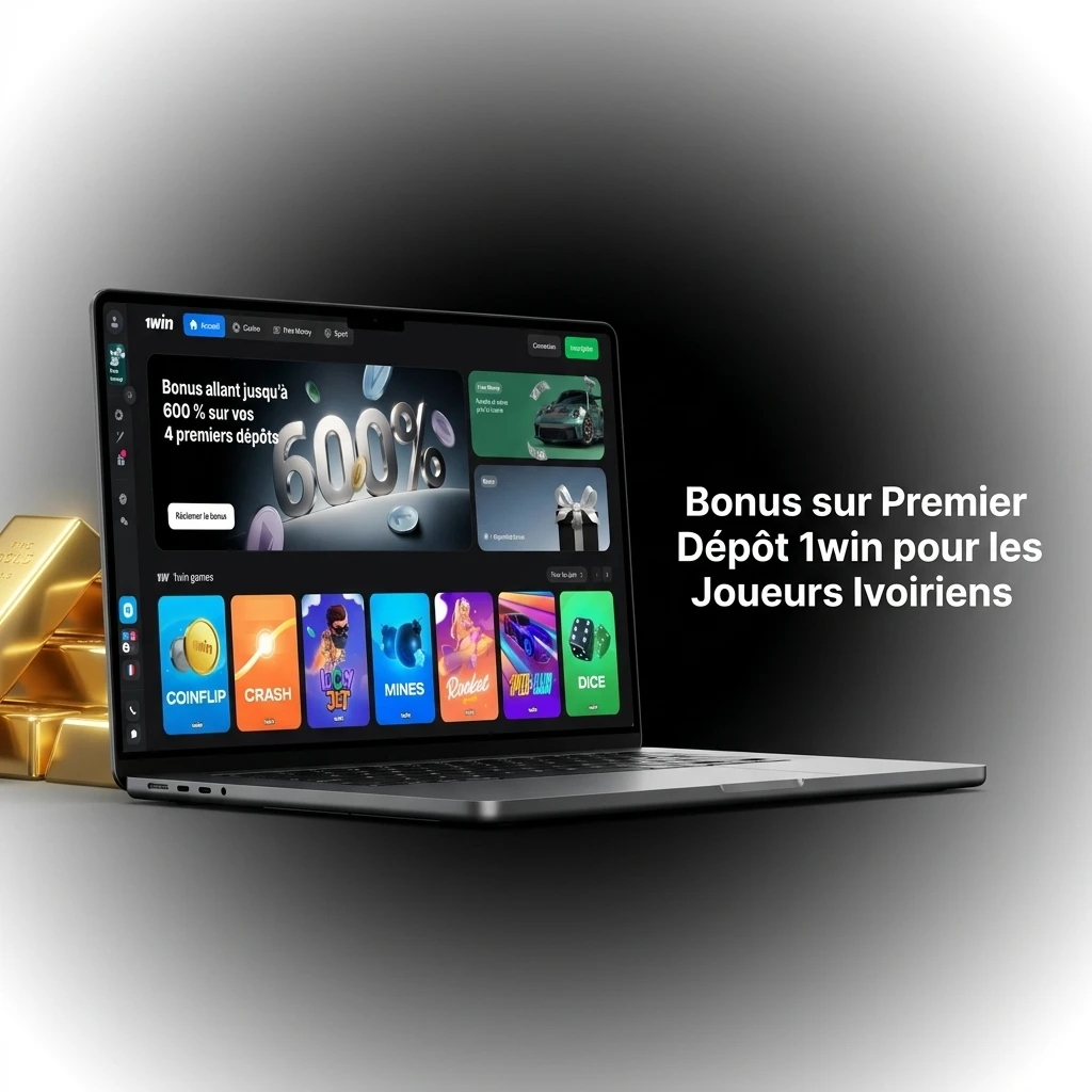 Bonus de bienvenue 1win en Côte d'Ivoire : jusqu'à 500% sur 4 dépôts avec tours gratuits et paris sportifs