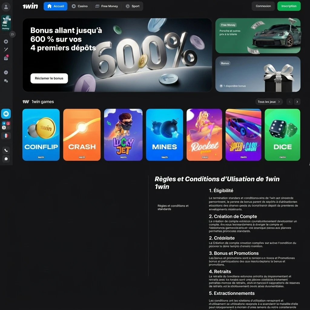 Règles et conditions d'utilisation de 1win : âge minimum, compte unique, bonus et informations exactes