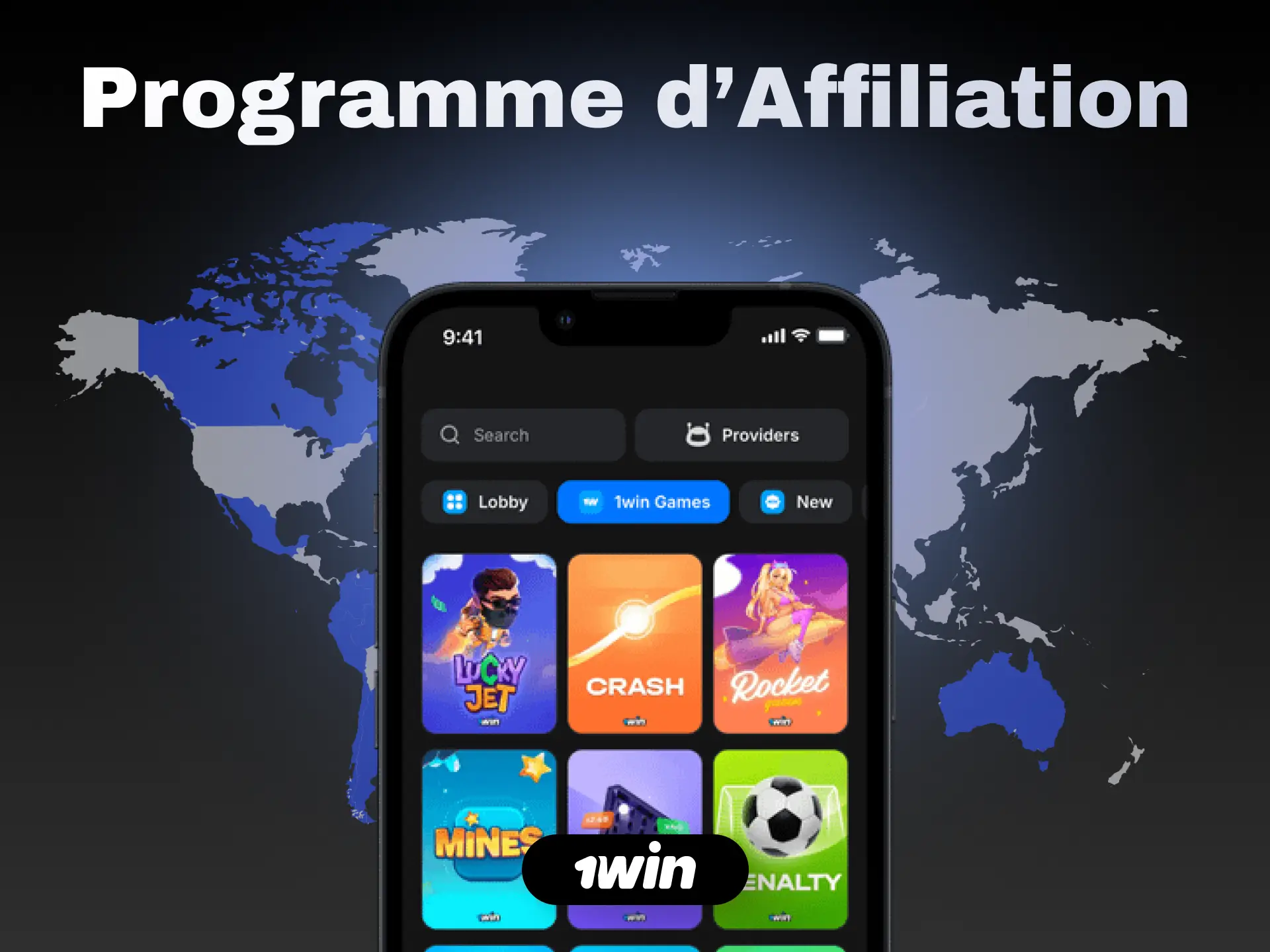 Programme d'affiliation 1win pour gagner des commissions en parrainant des joueurs.