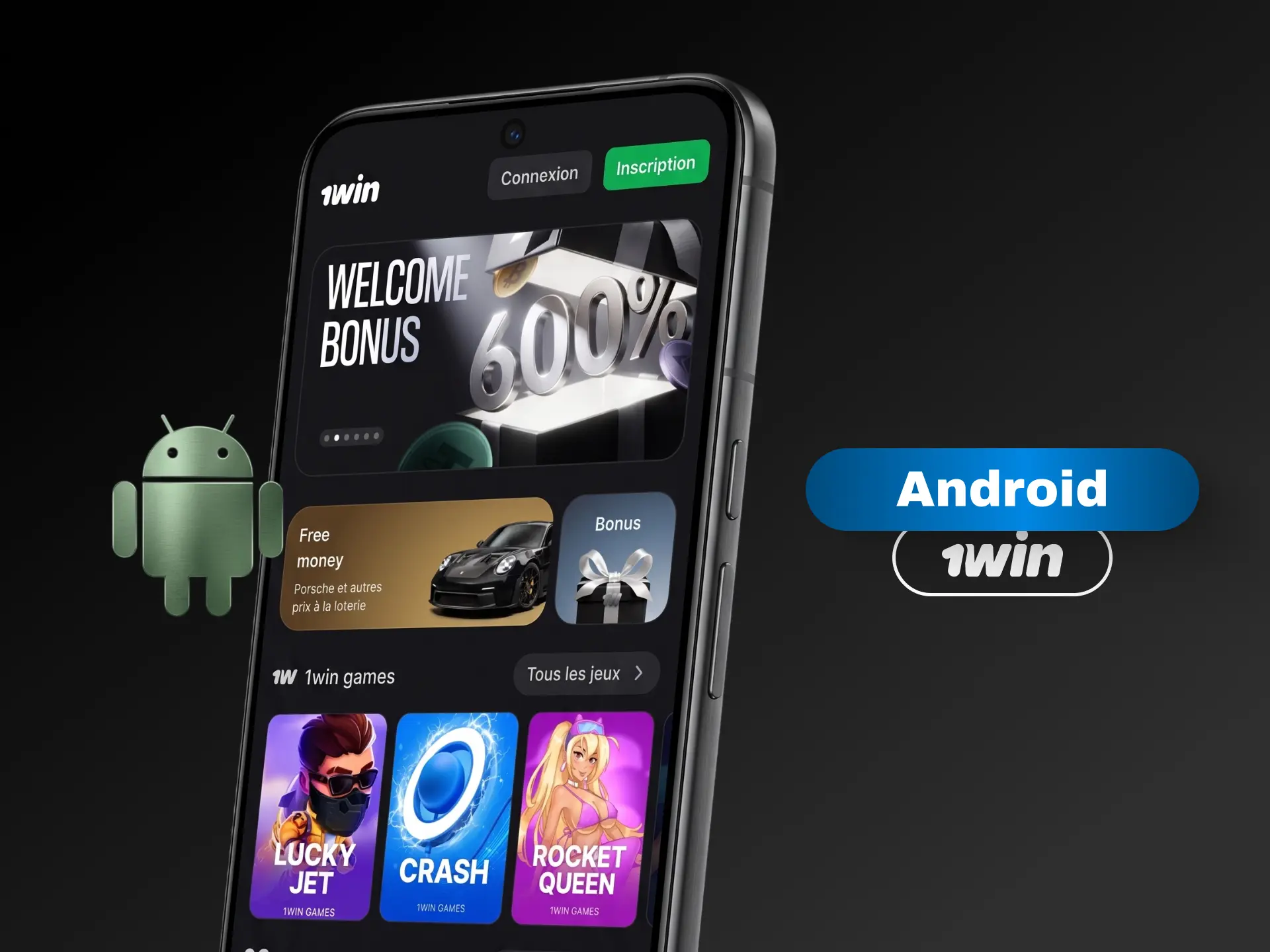 Installez l'application 1win pour Android en téléchargeant l'APK depuis le site officiel.