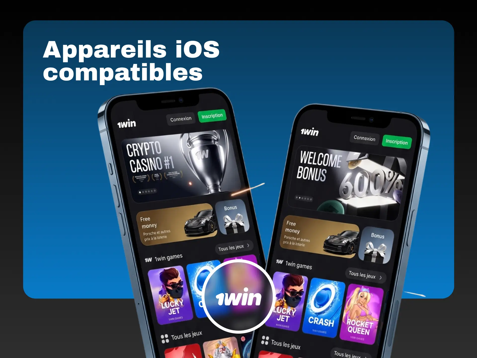 Liste des iPhones et iPad compatibles avec l'application 1win en Côte d'Ivoire.