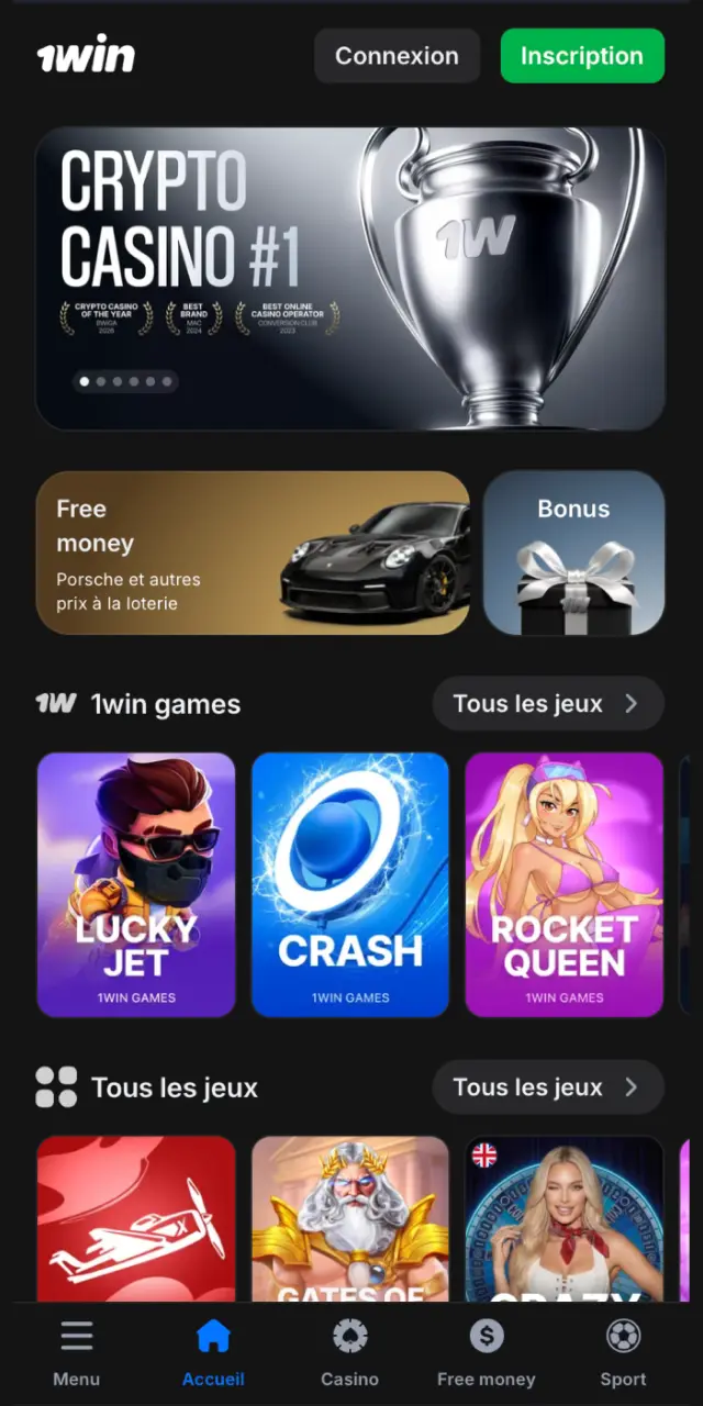 Ouvrez le site officiel 1win dans Safari sur votre iPhone.