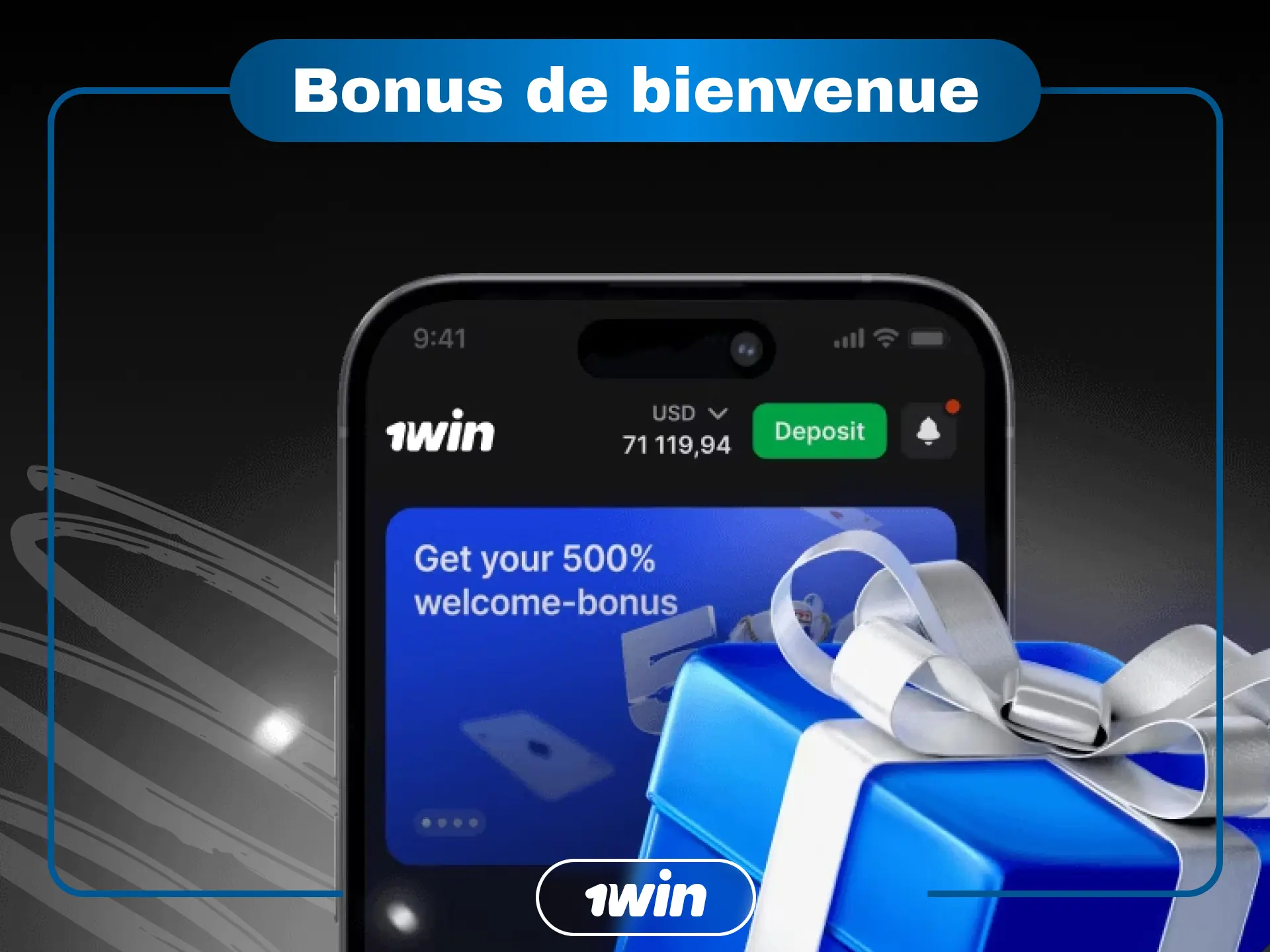 Bonus de bienvenue 1win pour les nouveaux joueurs en Côte d'Ivoire.