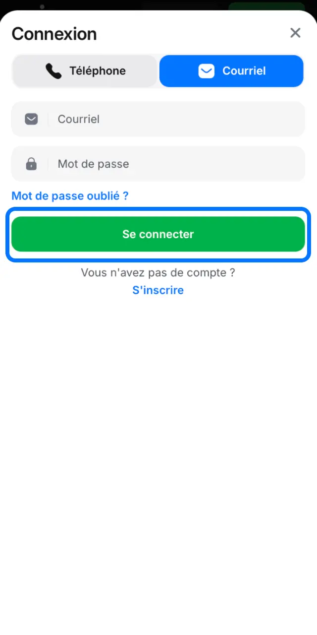 Ouvrez l'application 1win sur Android et connectez-vous pour jouer à Gates of Olympus.