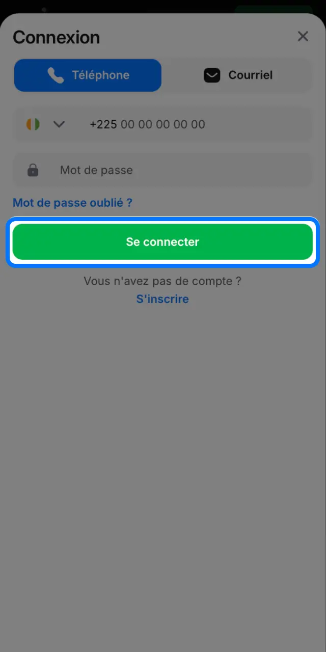 Ouvrez l'application 1win sur Android et connectez-vous pour jouer à Plinko.